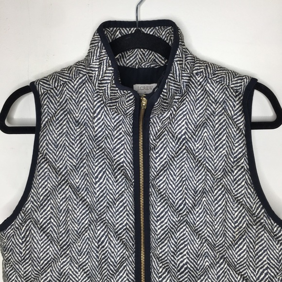 J. Crew Herringbone Excursion Quilted Puffer Vest - Picture 8 of 16